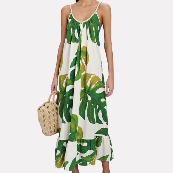 FARM Rio Dresses & Skirts - farm rio monstera maxi dress